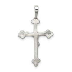Sterling Silver 925 Crucifix Pendant with Polished Anti-Tarnish Finish