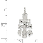 Sterling Silver 925 Cara Vaca Crucifix Pendant with Polished Anti-Tarnish Finish