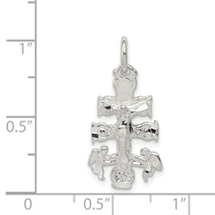 Sterling Silver 925 Cara Vaca Crucifix Pendant with Polished Anti-Tarnish Finish