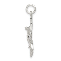 Sterling Silver 925 Cara Vaca Crucifix Pendant with Polished Finish and Anti-Tarnish