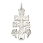 Sterling Silver 925 Cara Vaca Crucifix Pendant with Polished Finish and Anti-Tarnish