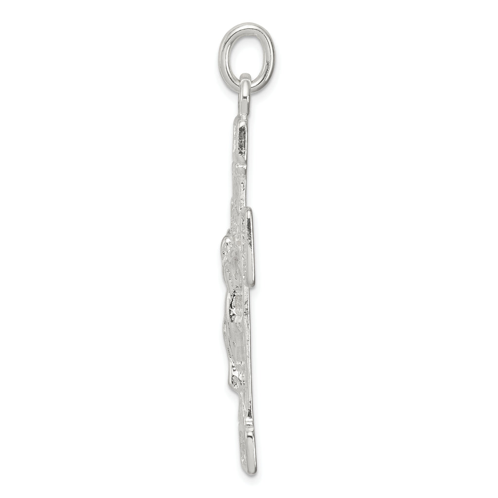 Sterling Silver 925 Latin Crucifix Pendant with Polished Anti-Tarnish Finish