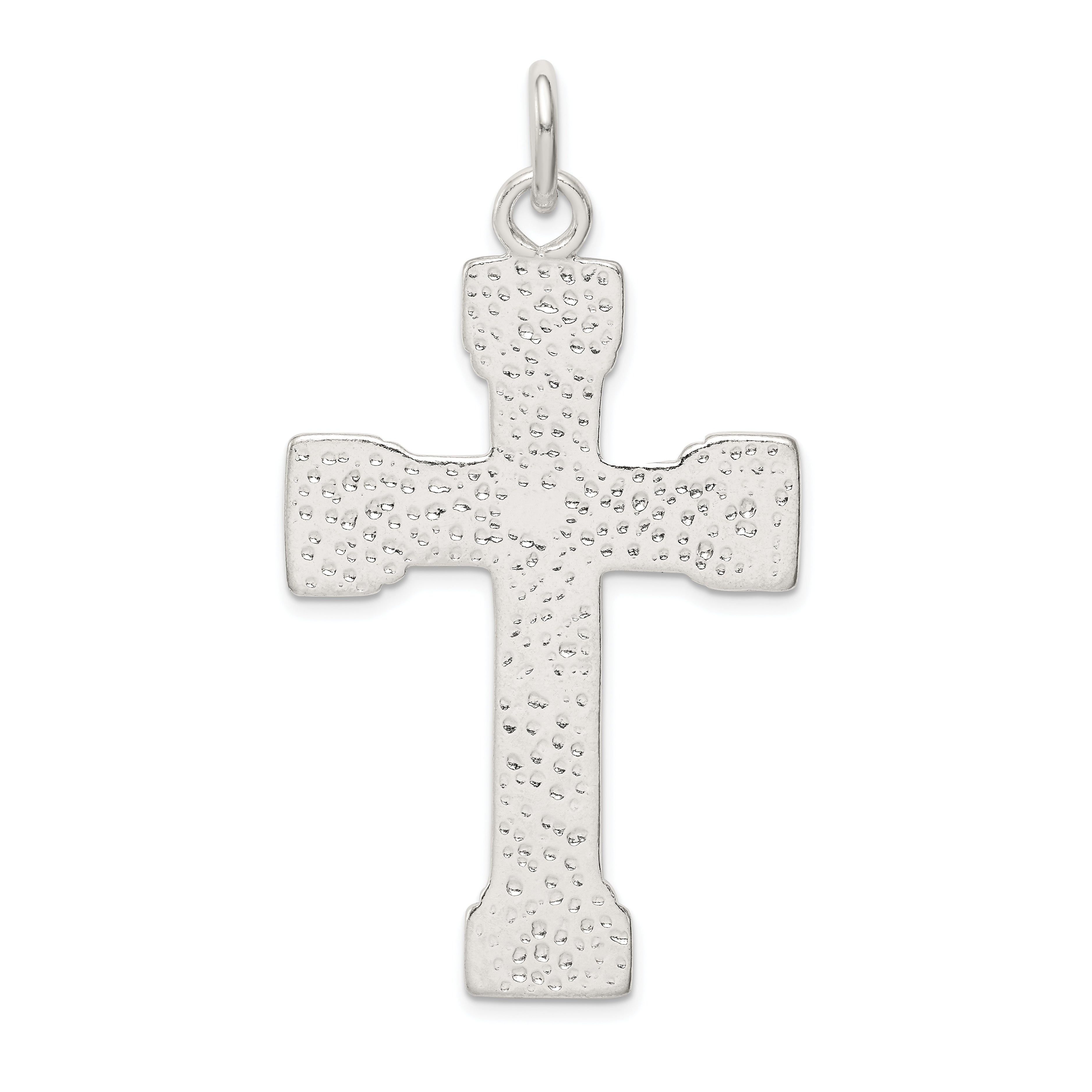 Sterling Silver 925 Latin Crucifix Pendant with Polished Anti-Tarnish Finish