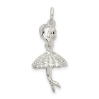 Sterling Silver 925 Ballerina Charm with Polished 3D Anti-Tarnish Finish