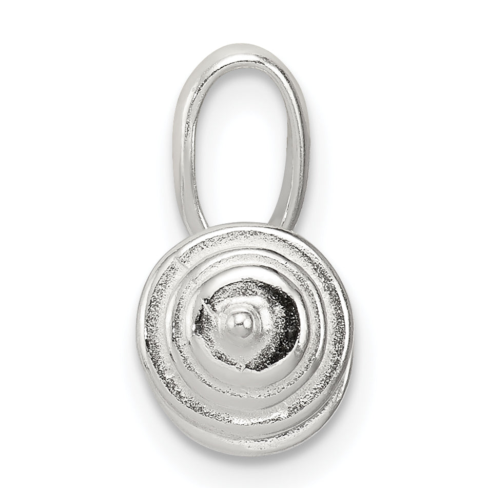 Sterling Silver 925 Barbell Charm with Polished Anti-Tarnish Finish