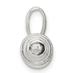 Sterling Silver 925 Barbell Charm with Polished Anti-Tarnish Finish