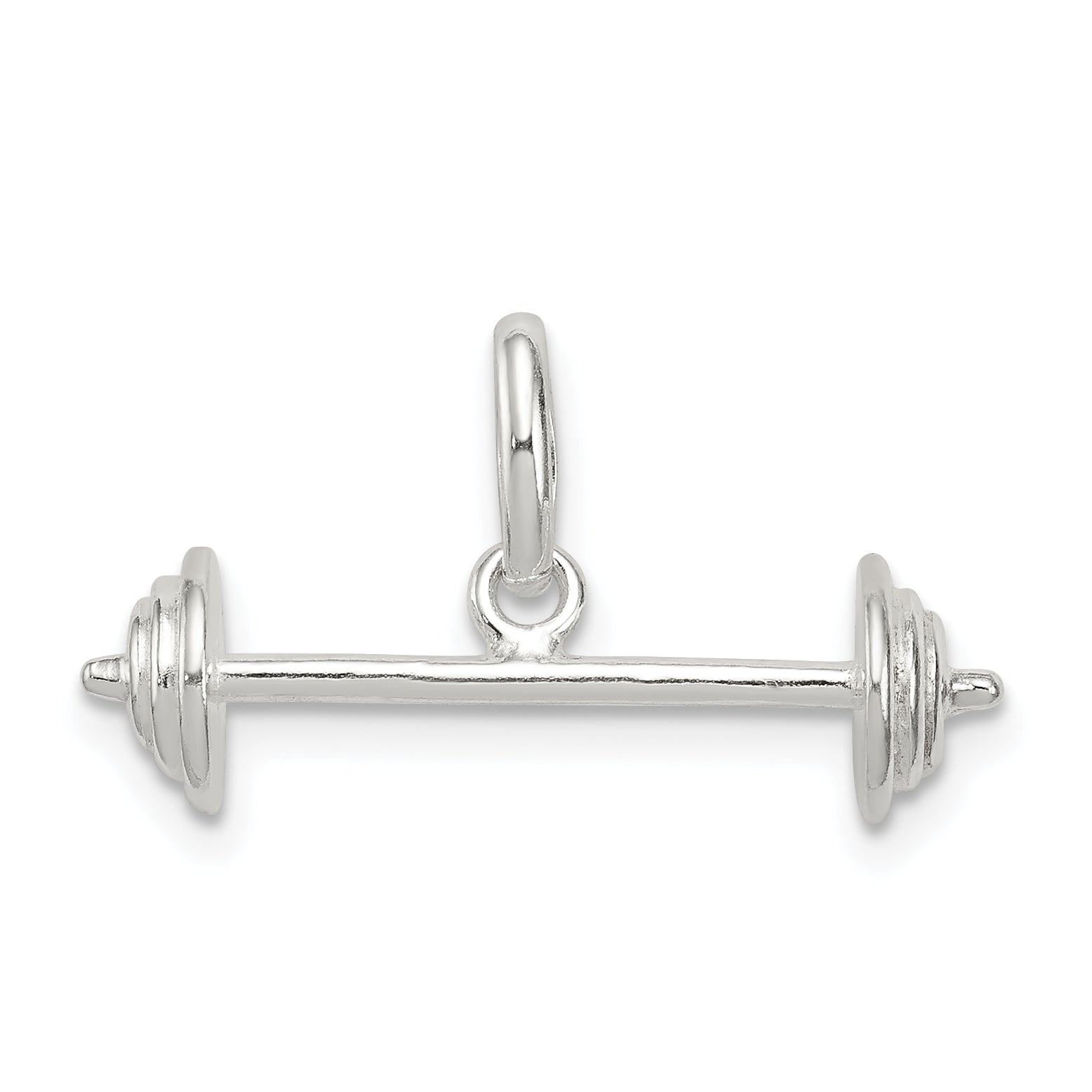 Sterling Silver Barbell Charm Main image