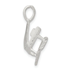 Sterling Silver 925 Piano Charm with Polished Finish and 3D Design