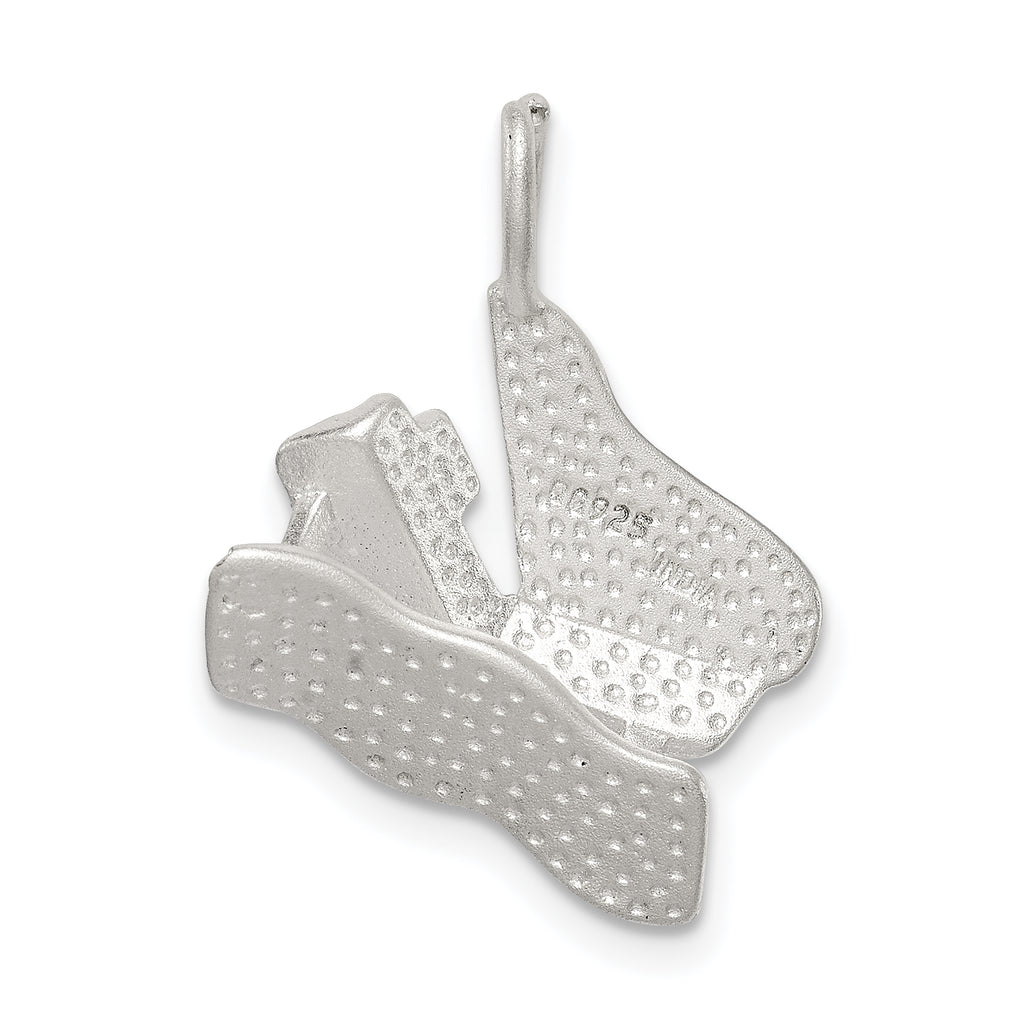 Sterling Silver 925 Piano Charm with Polished Finish and 3D Design