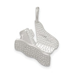Sterling Silver 925 Piano Charm with Polished Finish and 3D Design