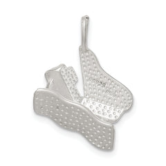 Sterling Silver 925 Piano Charm with Polished Finish and 3D Design