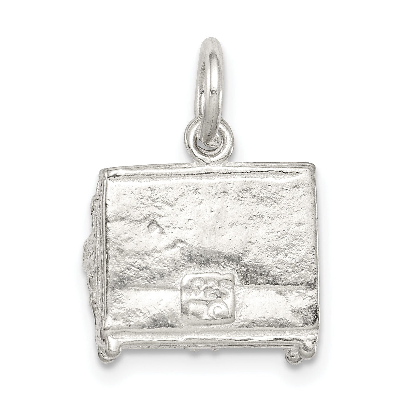 Sterling Silver 925 Piano Charm with Polished Anti-Tarnish Finish