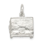 Sterling Silver 925 Piano Charm with Polished Anti-Tarnish Finish