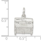 Sterling Silver 925 Piano Charm with Polished Anti-Tarnish Finish