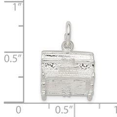 Sterling Silver 925 Piano Charm with Polished Anti-Tarnish Finish