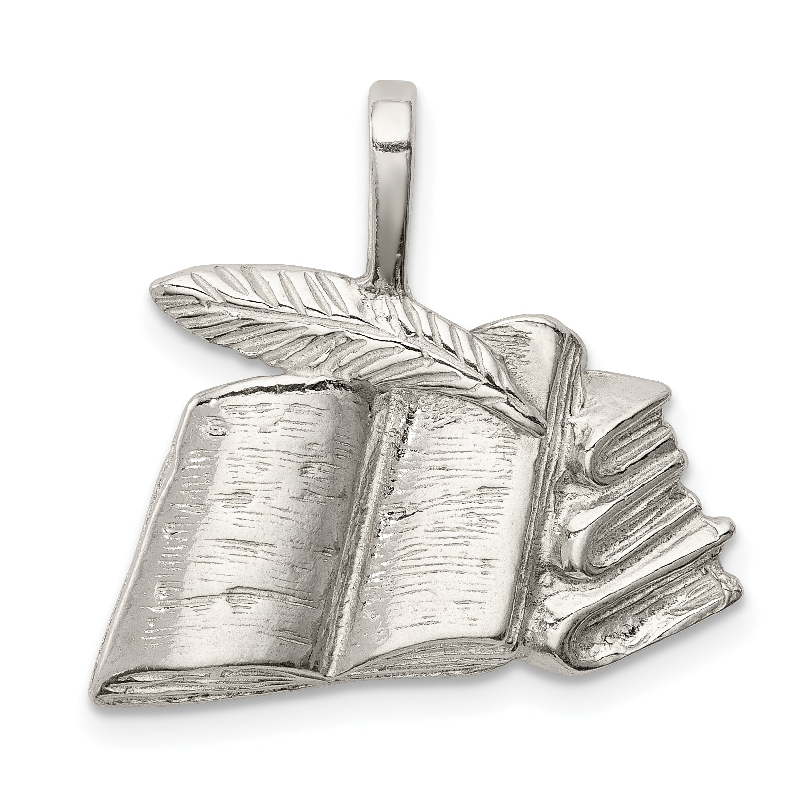 Sterling Silver Books with Quill Charm Main image
