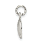 Sterling Silver 925 Polished Happy Face Charm with Anti-Tarnish Coating