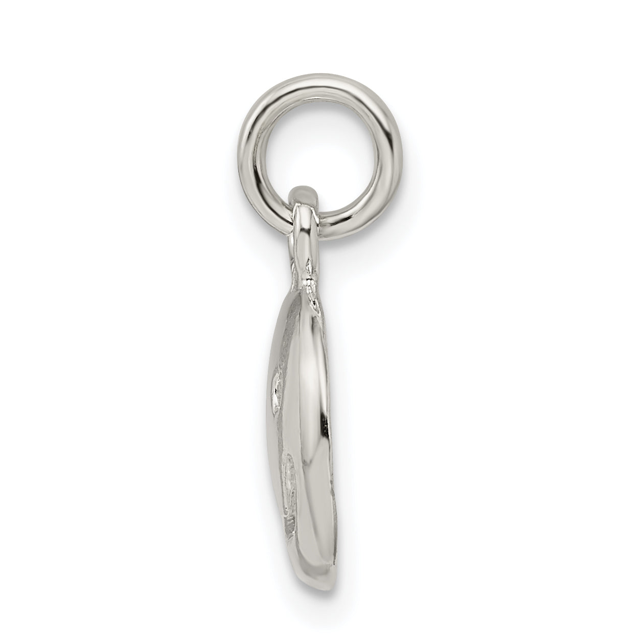 Sterling Silver 925 Polished Happy Face Charm with Anti-Tarnish Coating