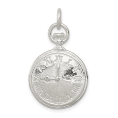Sterling Silver Clock Charm