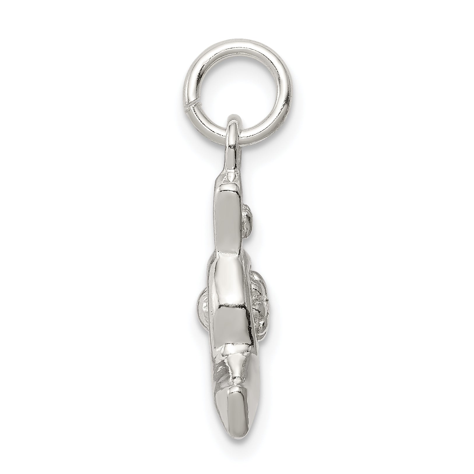 Sterling Silver 925 Hair Dryer Charm Polished 3D Design, Anti-Tarnish Finish