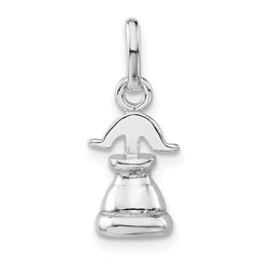 Sterling Silver 3-D Polished Liberty Bell Charm