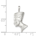 Sterling Silver 925 Nefertiti Charm with Polished Anti-Tarnish Finish