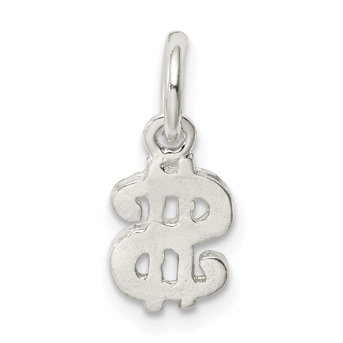 Sterling Silver 925 Dollar Sign Charm with Polished Anti-Tarnish Finish