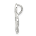 Sterling Silver Diamond-Cut Shamrock Pendant with Polished Finish  Elegant and Timeless Design