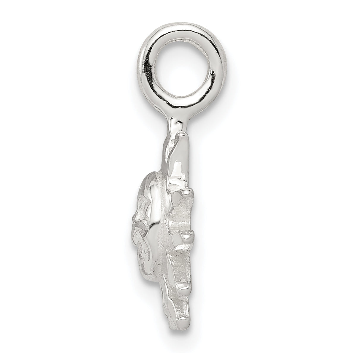 Sterling Silver 925 Sun Charm with Anti-Tarnish Finish  Casted, Solid Design