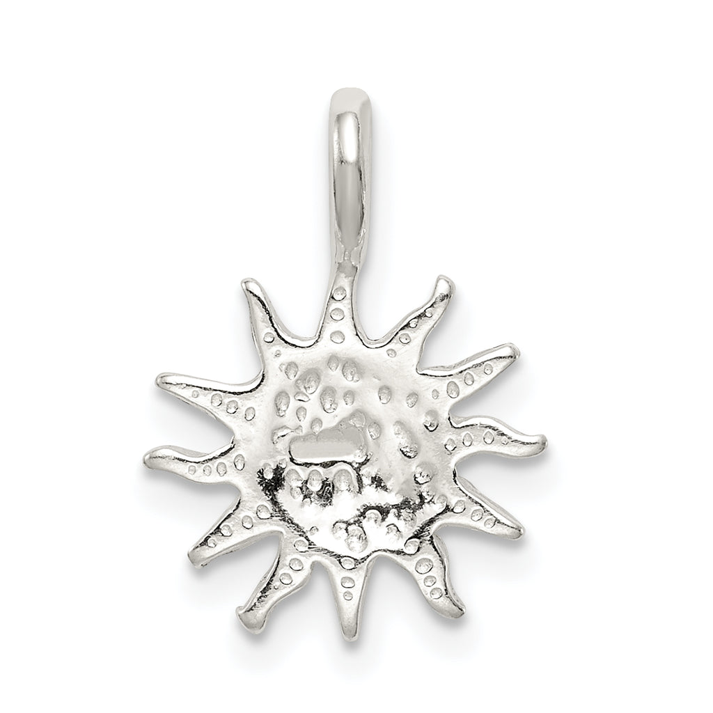 Sterling Silver 925 Sun Charm with Anti-Tarnish Finish  Casted, Solid Design