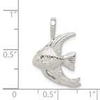 Sterling Silver 925 Fish Charm with Polished Anti-Tarnish Finish, Solid and Casted