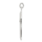 Sterling Silver 925 Latin Cross Pendant with Platinum Plating and Polished Finish