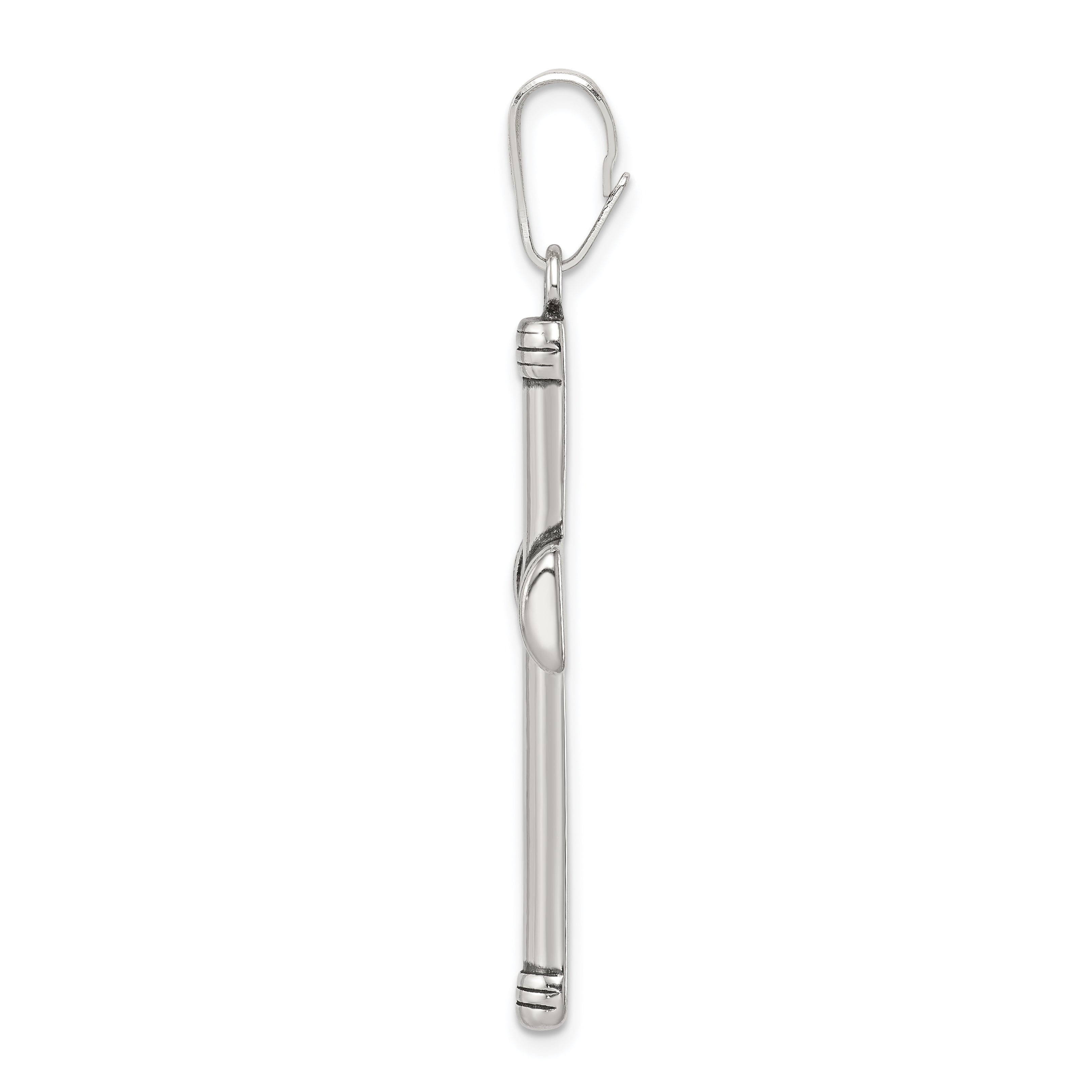 Sterling Silver 925 Latin Cross Pendant with Polished Anti-Tarnish Finish Secondary image