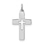 Sterling Silver Rhodium-plated Cut-out Cross Charm