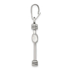 Sterling Silver 925 Antiqued Cross Pendant with 3D Solid Design, Polished Finish