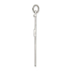 Sterling Silver 925 Nail Cross Pendant with Antiqued Finish, Solid & Polished Design
