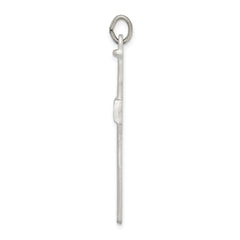 Sterling Silver 925 Nail Cross Pendant with Antiqued Finish, Solid & Polished Design