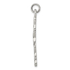 Sterling Silver 925 Antiqued Celtic Cross Pendant with Polished Finish
