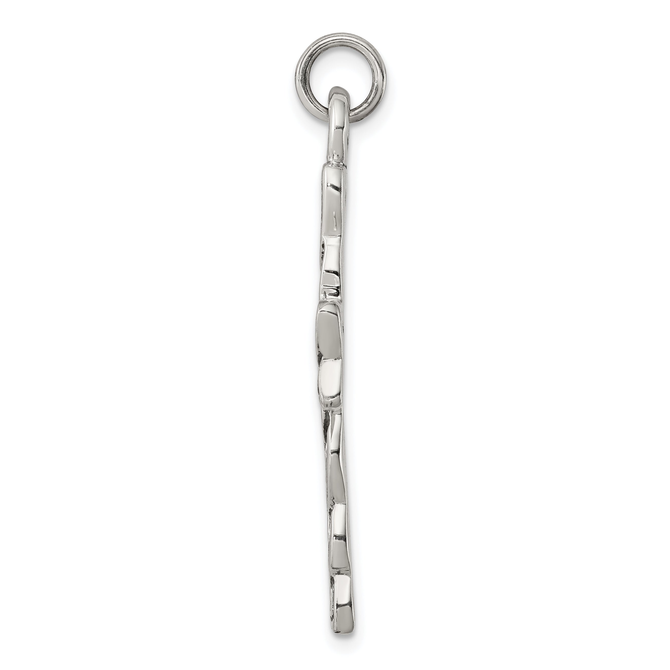 Sterling Silver 925 Antiqued Celtic Cross Pendant with Polished Finish