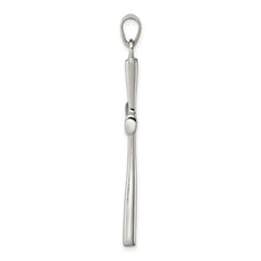 Sterling Silver 925 Polished Cross Pendant with Solid Cast Design