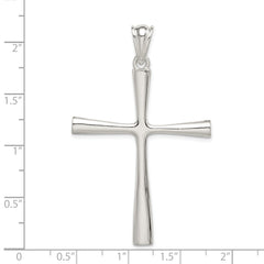Sterling Silver 925 Cross Pendant with Polished Finish Solid Design