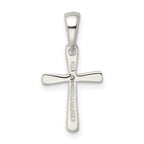 Sterling Silver 925 CZ Cross Pendant with Polished Finish  Elegant & Solid Design