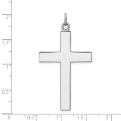 Sterling Silver 925 Cross Pendant with LordÃÂ¢Ã¢âÂ¬Ã¢âÂ¢s Prayer Rhodium-Plated Polished Engravable