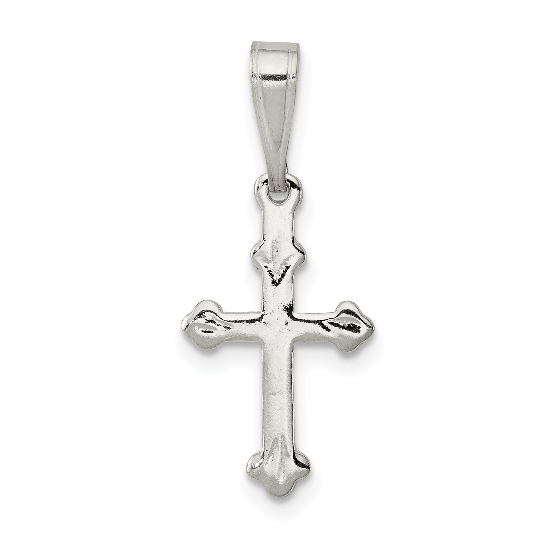 Sterling Silver Budded Cross Charm Main image