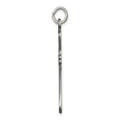 Sterling Silver 925 Antiqued Cross Pendant with Polished Finish  Solid and Vintage-Inspired