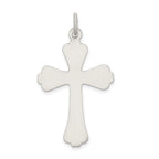 Sterling Silver 925 Antiqued Cross Pendant with Polished Finish  Solid and Vintage-Inspired