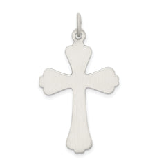 Sterling Silver 925 Antiqued Cross Pendant with Polished Finish  Solid and Vintage-Inspired