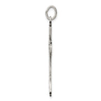 Sterling Silver 925 Antiqued Cross Pendant with Polished Solid Design