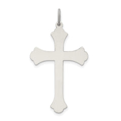 Sterling Silver 925 Antiqued Cross Pendant with Polished Solid Design