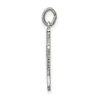 Sterling Silver 925 Antiqued Cross Charm with Polished Finish Solid & Vintage